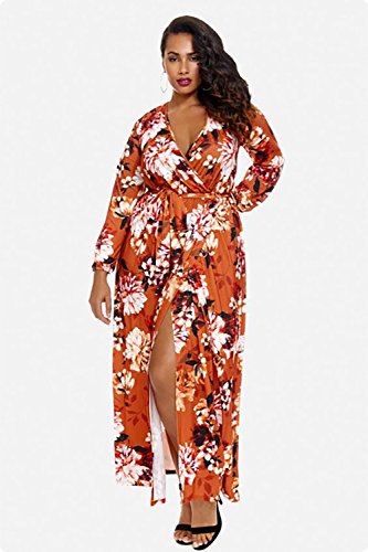plus size wrap maxi dress