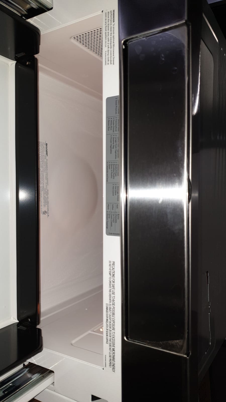 Sharp Insight/SMD3070AS Stainless Steel 30" Flat Panel Microwave Drawer