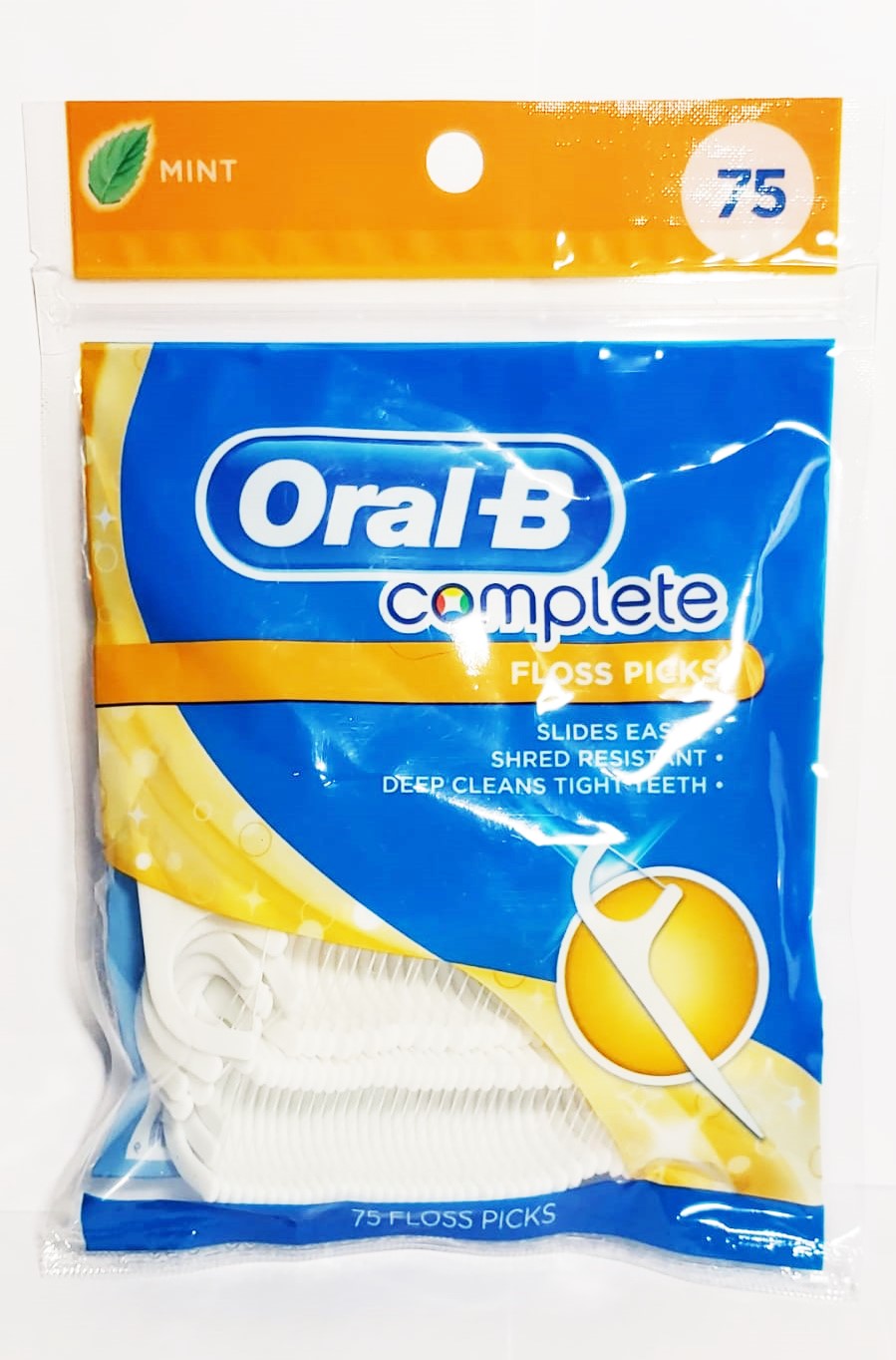 Oral-B Complete Mint Flavored Floss Picks, 75 Count | EBay