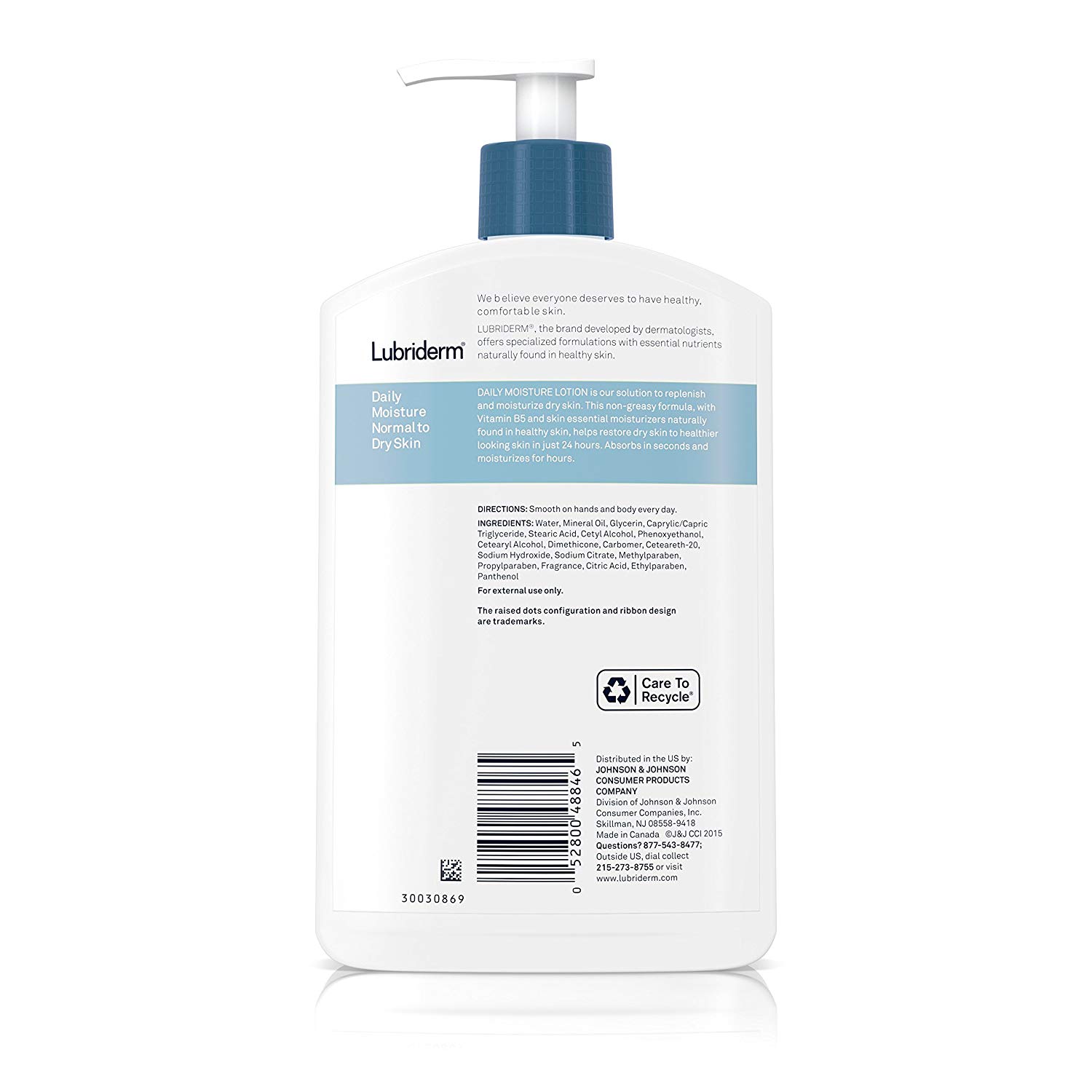 Lubriderm Daily Moisture Hydrating Body and Hand Lotion with Vit B5
