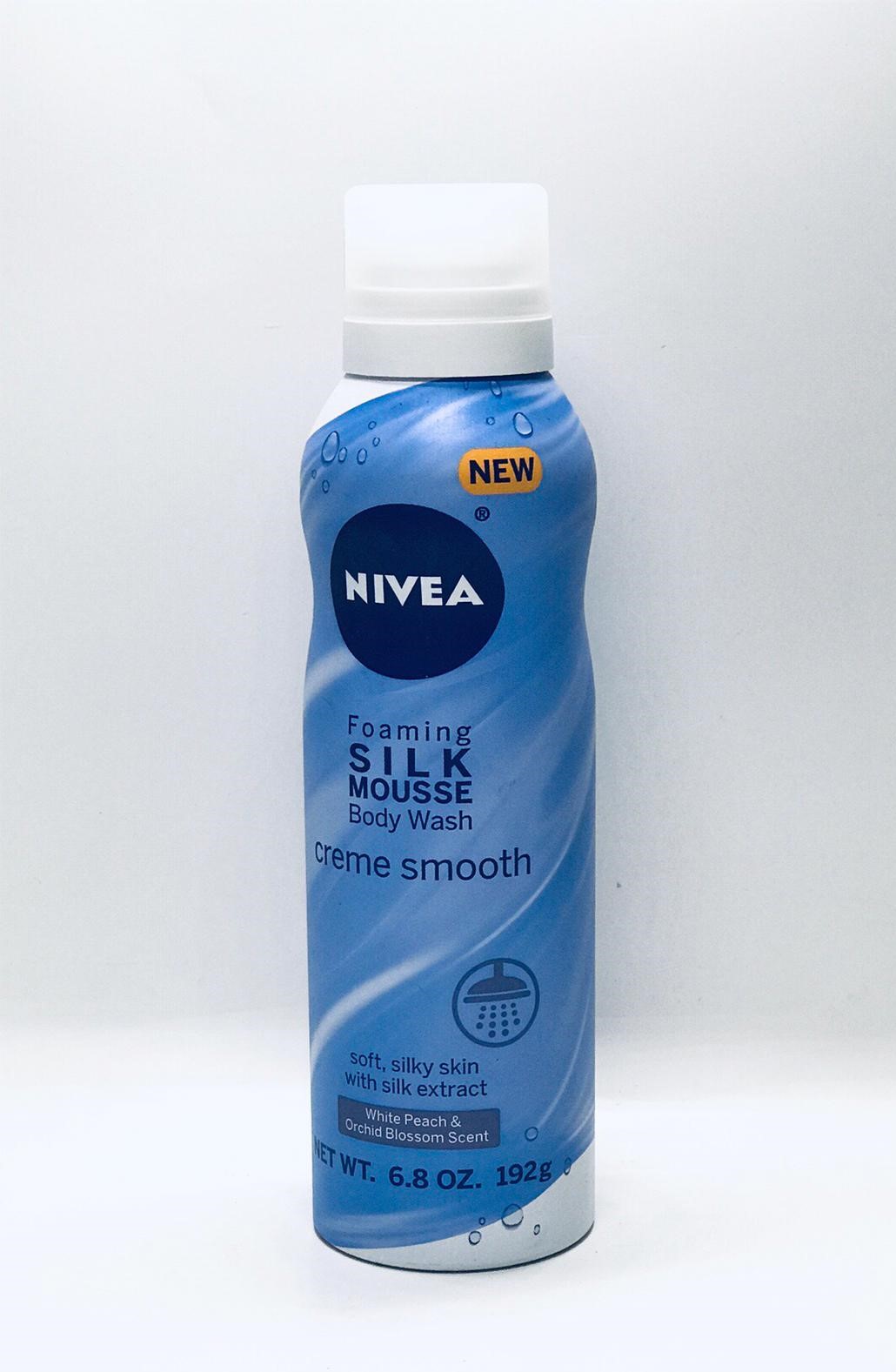 Nivea Foaming Silk Mousse Body Wash White Peach & Orchid Blossom 6