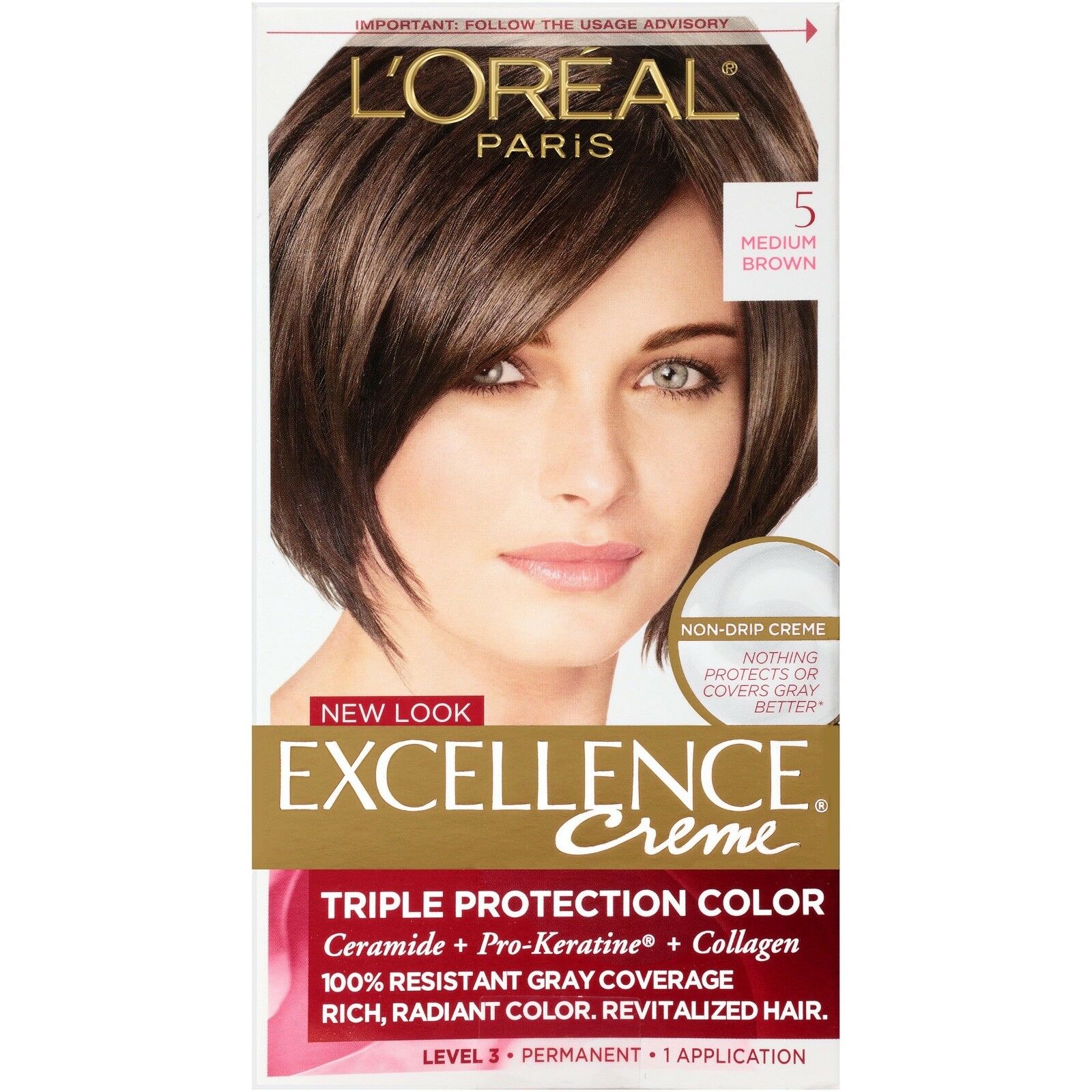 Loreal Paris Excellence Creme Hair Color Natural Darkest Brown Triple Care Colour Hair Color