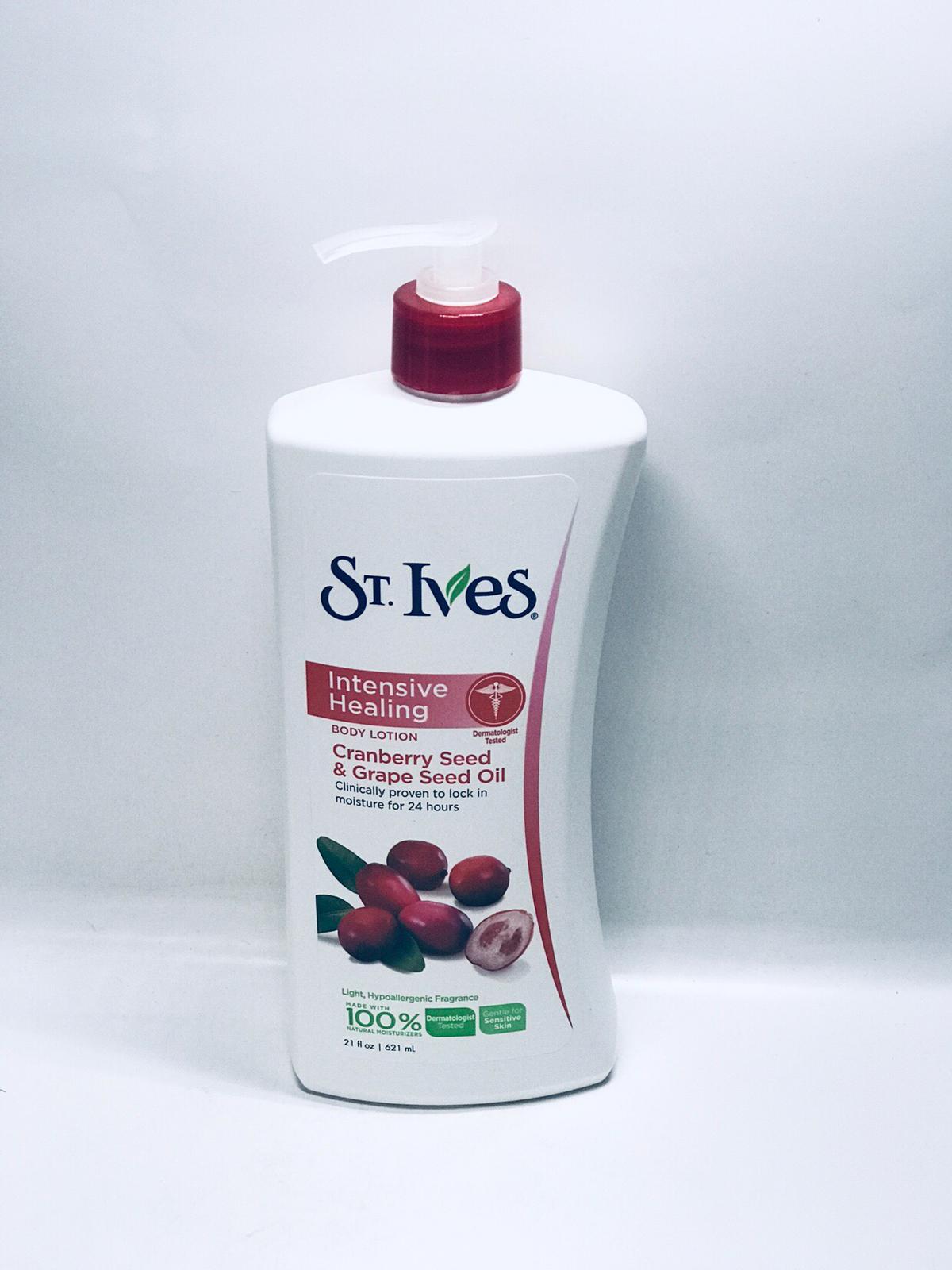 St.Ives Intensive Healing Body Lotion, Cranberry and Grapeseed Oil,21