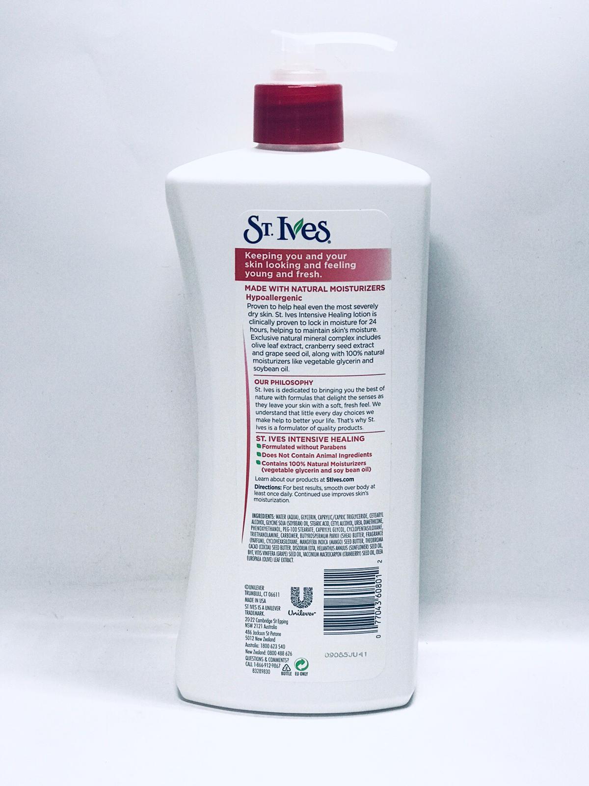 St.Ives Intensive Healing Body Lotion, Cranberry and Grapeseed Oil,21