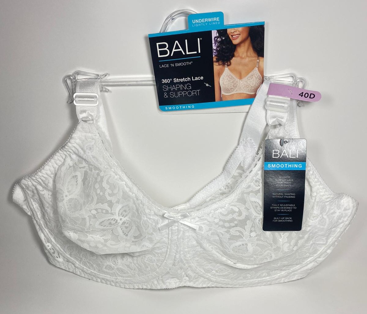 Bali Lace 'N Smooth Seamless Cup Underwire Bra 3432, 40D eBay
