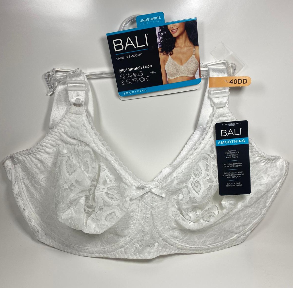 Bali Lace N Smooth Seamless Cup Underwire Bra 3432 40dd 85447149987 Ebay 