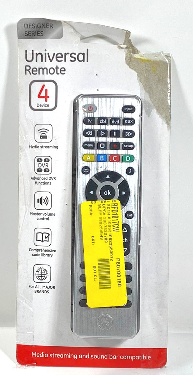 GE 33709 4-Device Universal Remote | eBay