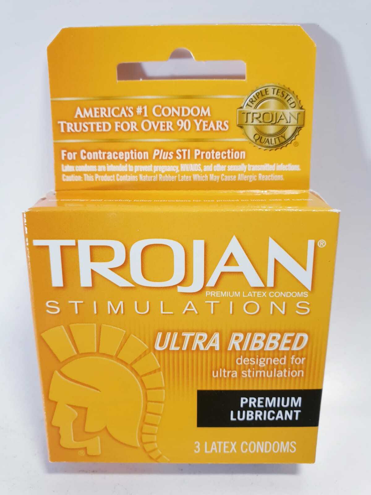 Trojan Stimulations Ultra Ribbed Lubricated Condom Latex Count Pack Of EBay