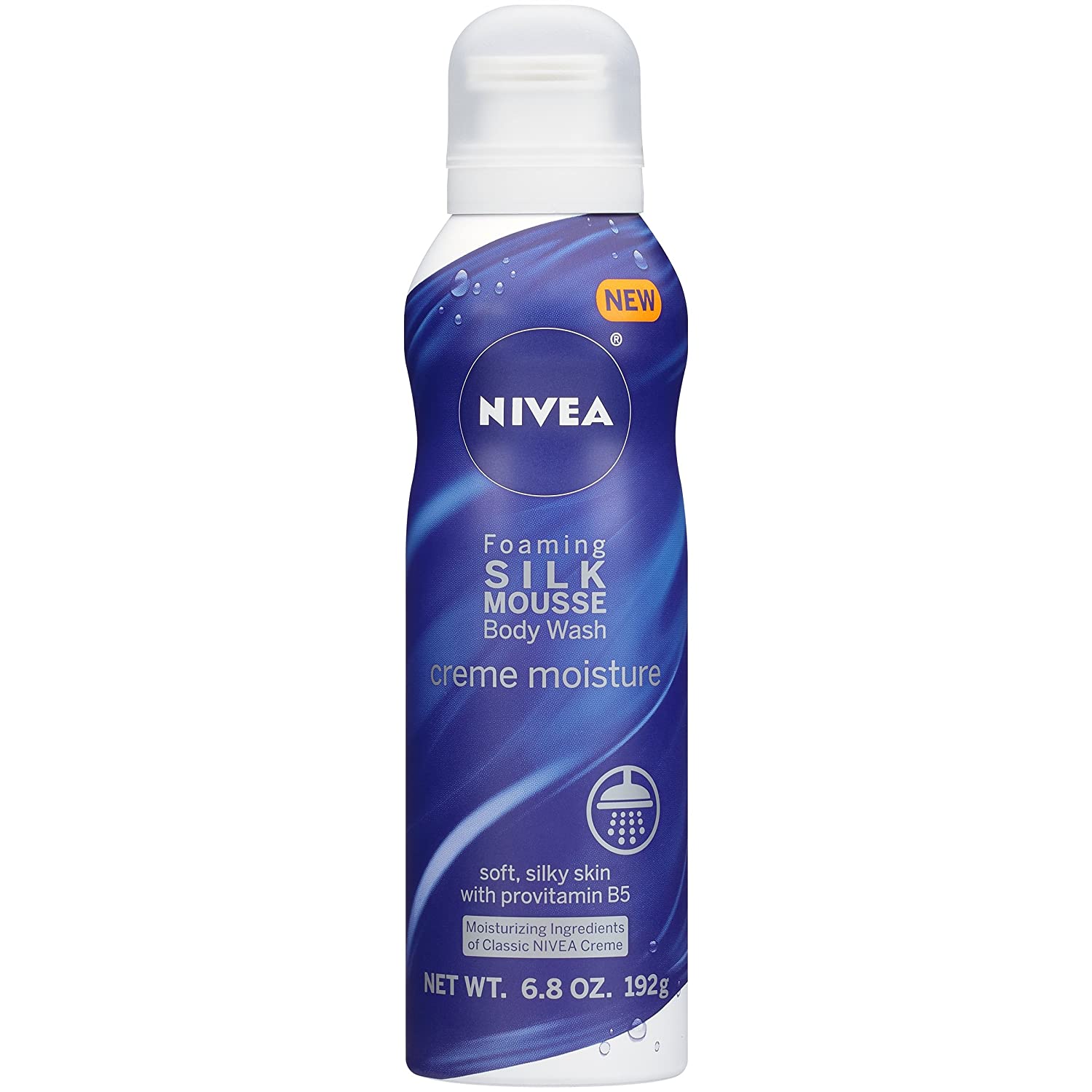 NIVEA Creme Moisture Foaming Silk Mousse Body Wash, 6.8 oz. 72140021832