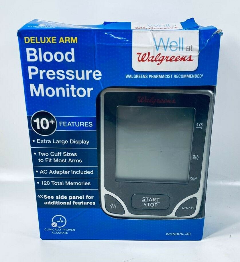 Walgreens Arm Automatic Deluxe 10 Features Blood Pressure Monitor Ebay