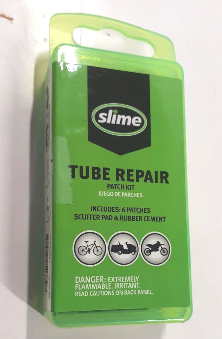 Slime Tube Tire Repair Patch Kit With 6 Patches Scuffer Pad & Rubber