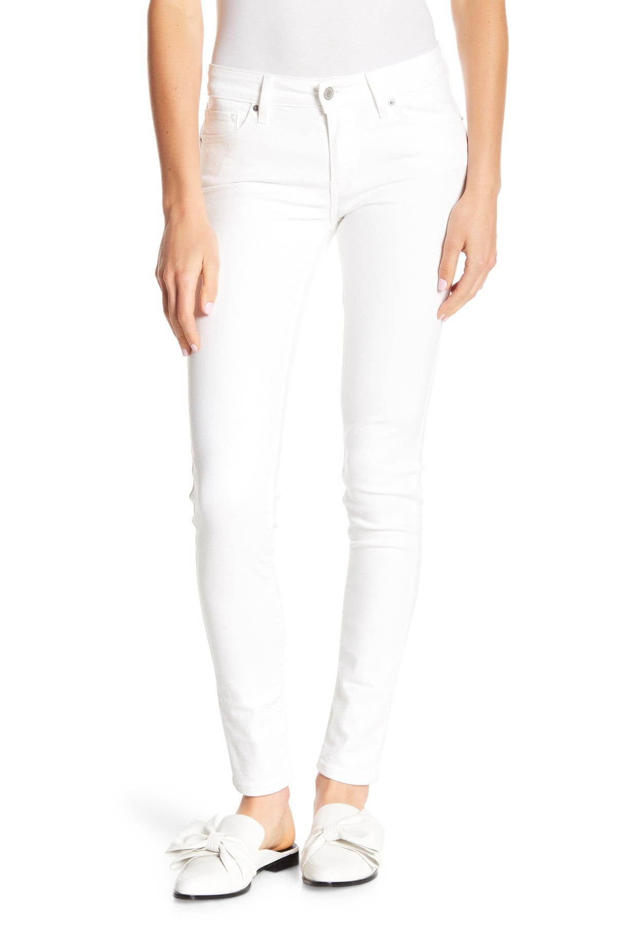 Girls 711 Skinny Fit Jeans, White, Size 