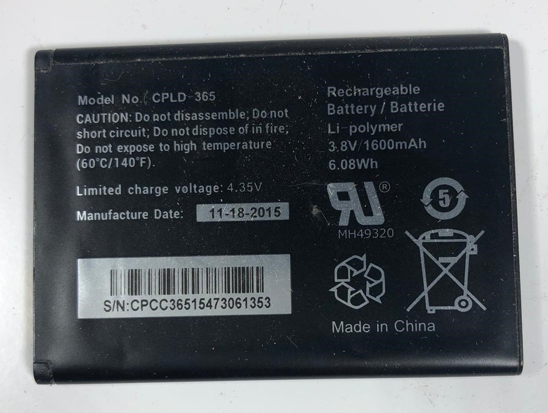 Genuine Coolpad Battery CPLD365 1600mAh for Coolpad Rogue (TMobile
