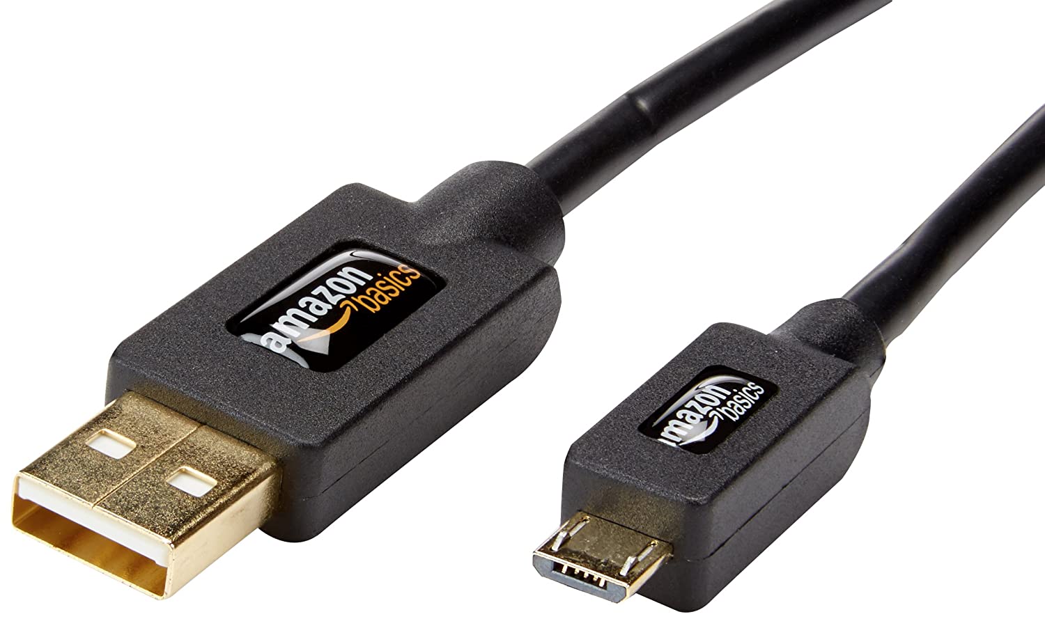 Basics USB-A to Micro USB Fast Charging Cable, 480Mbps Transfer  Speed with Gold-Plated Plugs, USB 2.0, 3 Foot, Black