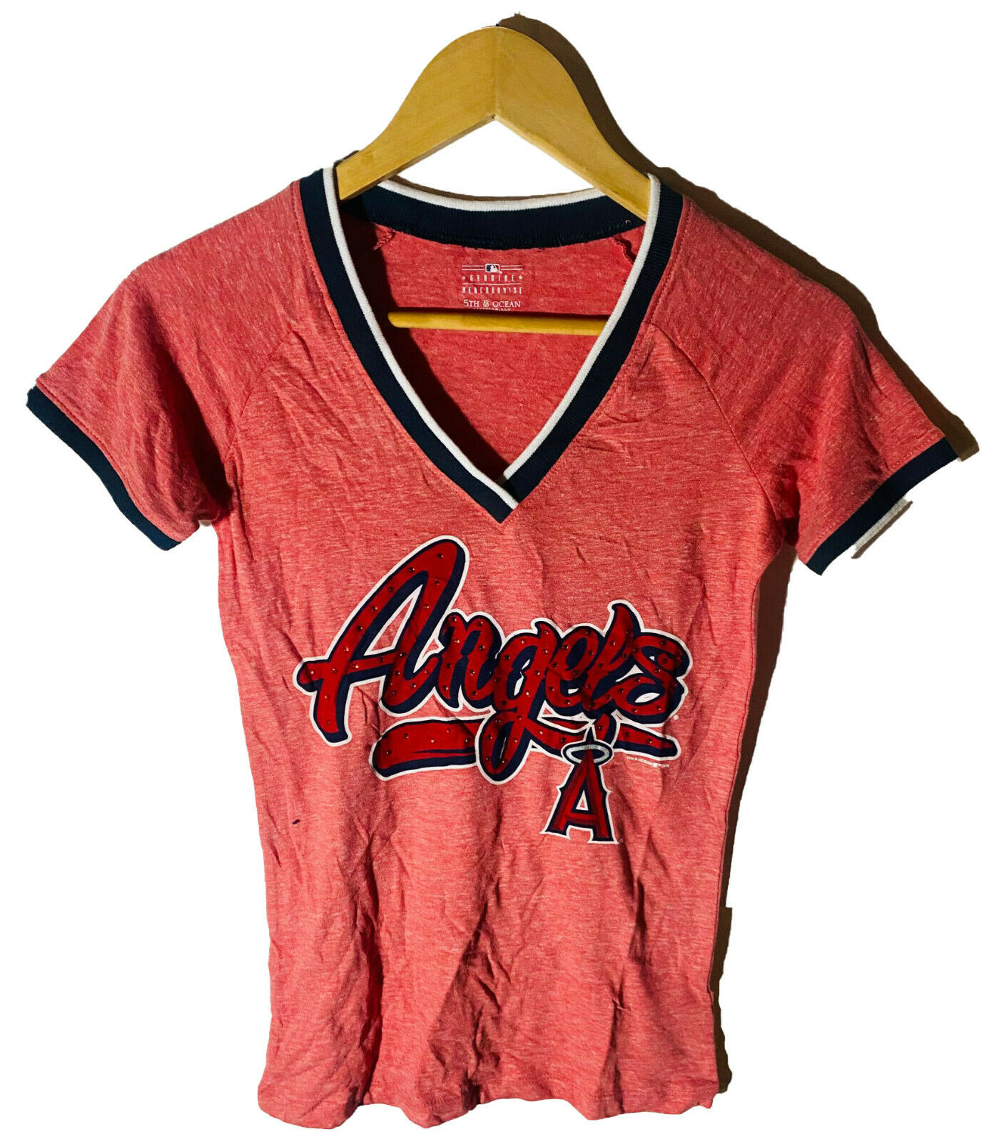 【BADBLOOD】FON V-Neck Jersey Short Sleeve ★男女共用★ AbilityPath Auxiliary Women's Jersey Short Sleeve V-Neck Tee